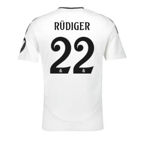 Pánské fotbalový oblečení Real Madrid Antonio Rudiger #22 Domácí košile 2024-25 Krátkým Rukávem